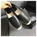 Plus Size 34-42 Women's Shoes Genuine Leather Women's Loafers Fashion Brand Flats Chevron-quilted Leather Espadrilles Shoes